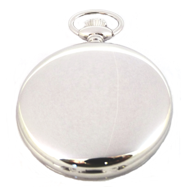 Desperado Lincoln City wind up mechanical pocket watch, back view.